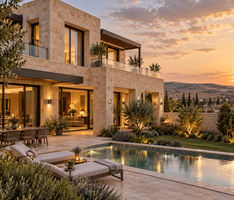 Havuzlu, bahçeli özel yapım villa